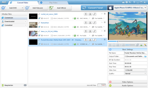 Janela Principal do Any Video Converter Pro.