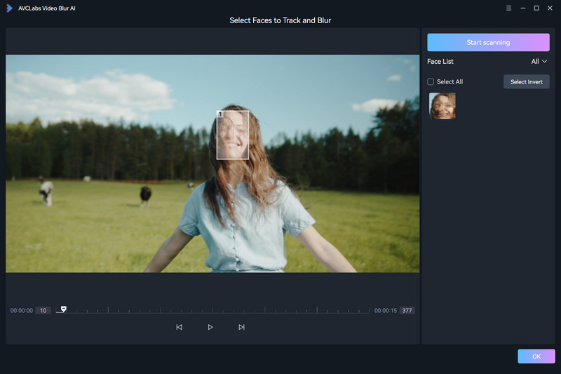 select faces