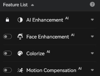 choose the ai feature