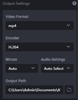 video output settings